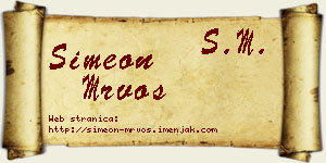 Simeon Mrvoš vizit kartica